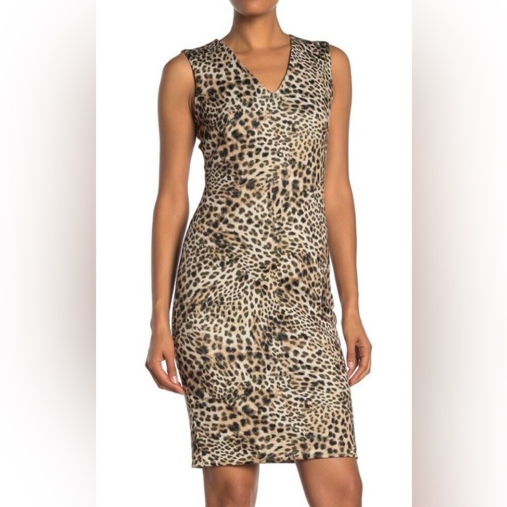 Calvin Klein Animal Print Midi Dress
